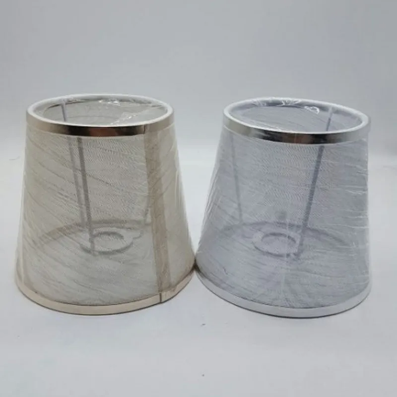 E14 абажур для настенных ламп золотой и серебряный тканевый круглый люстры