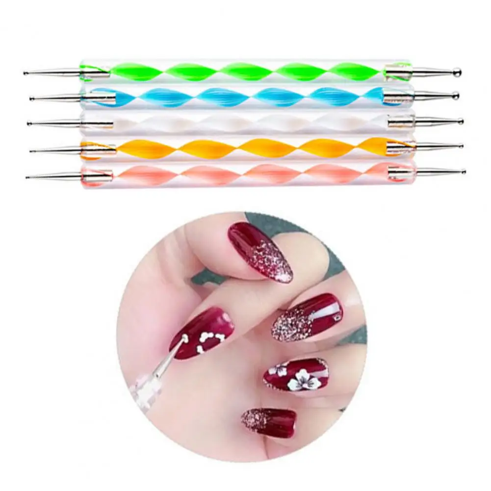 Набор из 5 предметов УФ-гель для рисования ногтей точечная ручка акриловая стразы