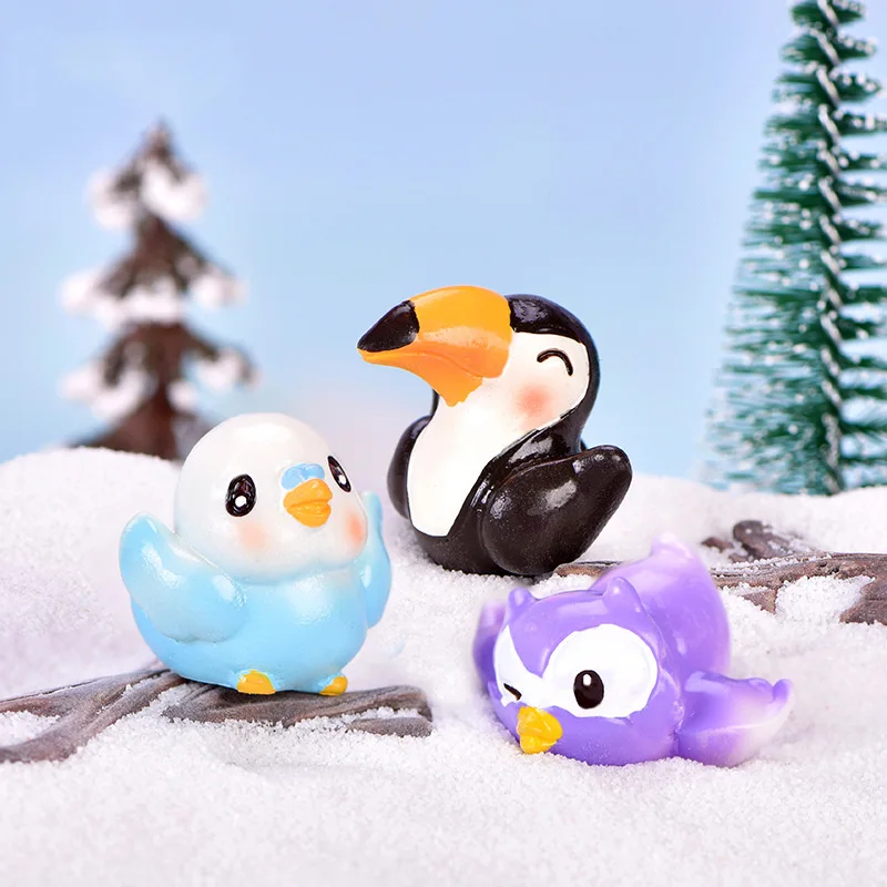 

5 шт. с рисунком в виде птиц для миниатюрные фигурки Цветущий сад украшение бонсай Террариум микро пейзаж поделки Декор для дома и сада