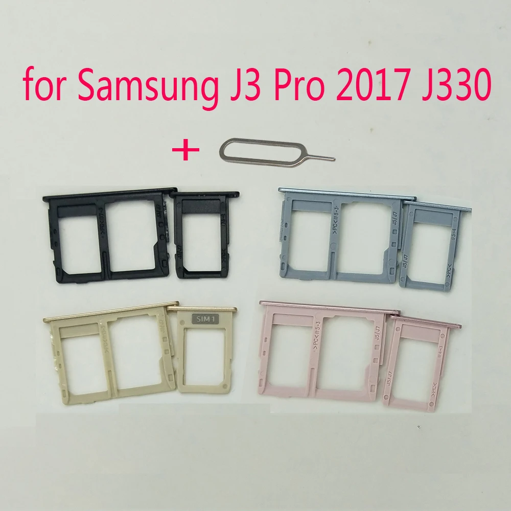 Для Samsung Galaxy J3 Pro 2017 J330 J330F J330G J330FD оригинальный корпус для телефона Новый адаптер для SIM-карты Micro SD Держатель для карт
