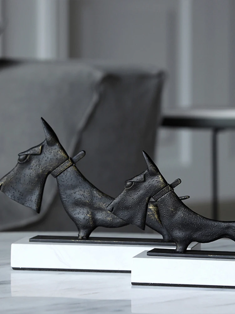 Современные скандинавские Чугунные скульптуры для собак художественные