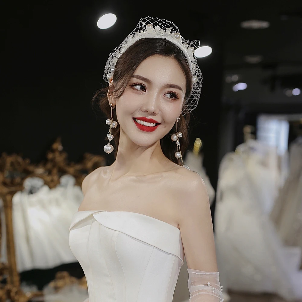 Брендовая новинка повязка на голову с жемчужинами поверхности свадебный