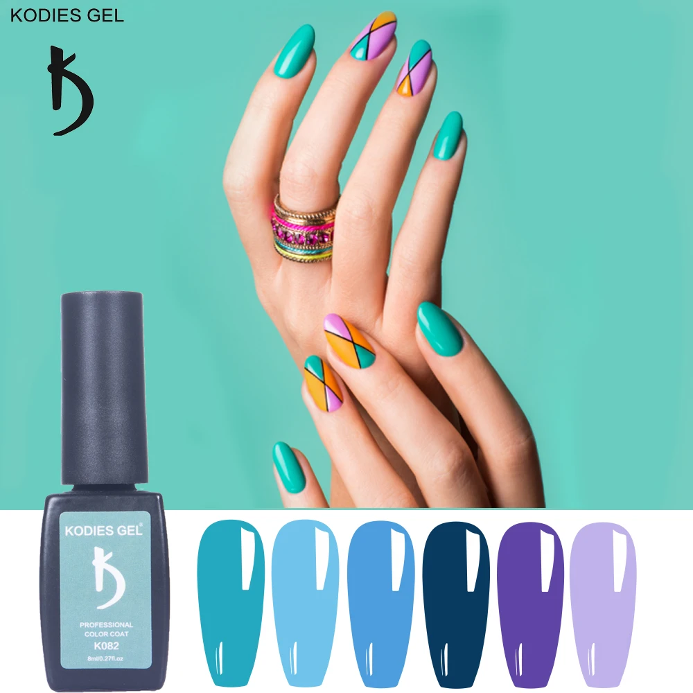 Гель-лак KODIES УФ для ногтей блестящий полуперманентный маникюрный набор лаки