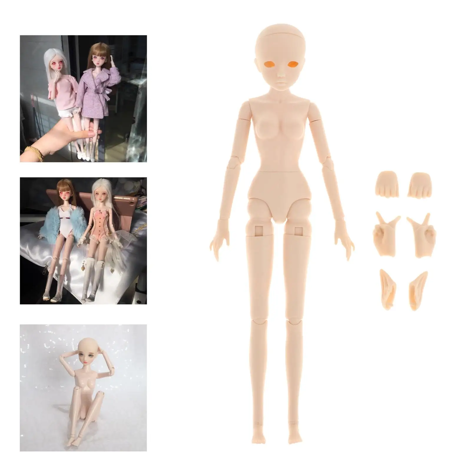 29cm Fashion Doll Toys for Girls 1/6 Movable Naked Body Girl Female DIY Toy &amp Soft ABS Head Model | Игрушки и хобби