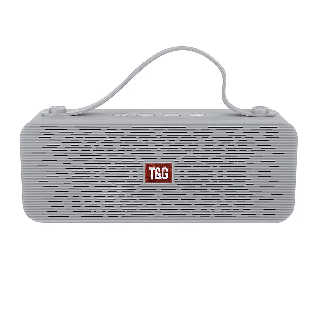 Gray Hifi портативный беспроводной Bluetooth динамик стерео сабвуфер портативный сабвуфер для компьютера samsung телефон Поддержка Tf карта чтения - Цвет: Gray