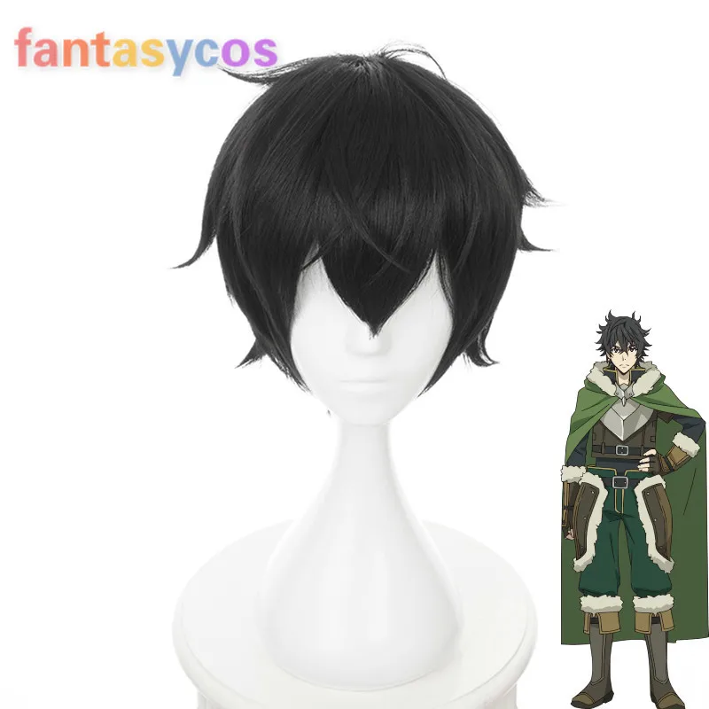 Парик для косплея Black Iwatani из The Rising of Shield Hero термостойкие короткие искусственные