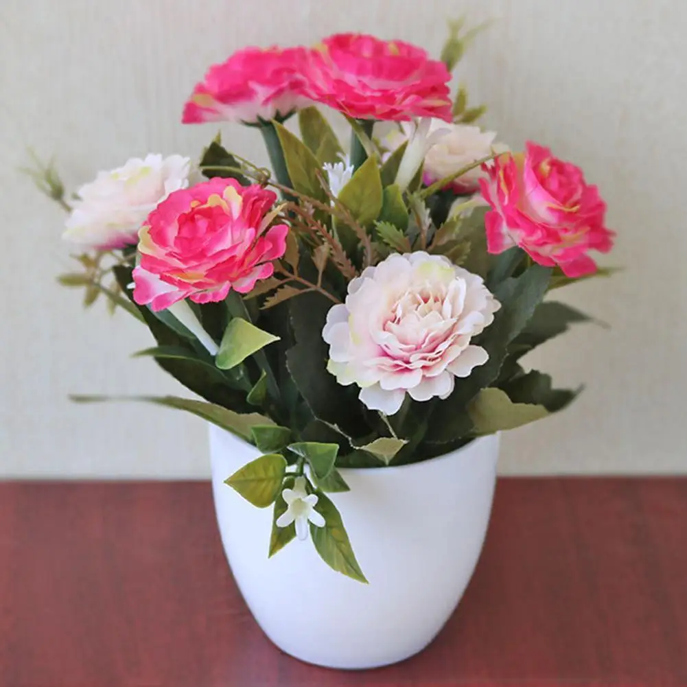 

Peony Flower Shape Bonsai Simulate Decoration for Dinning Table Decoration