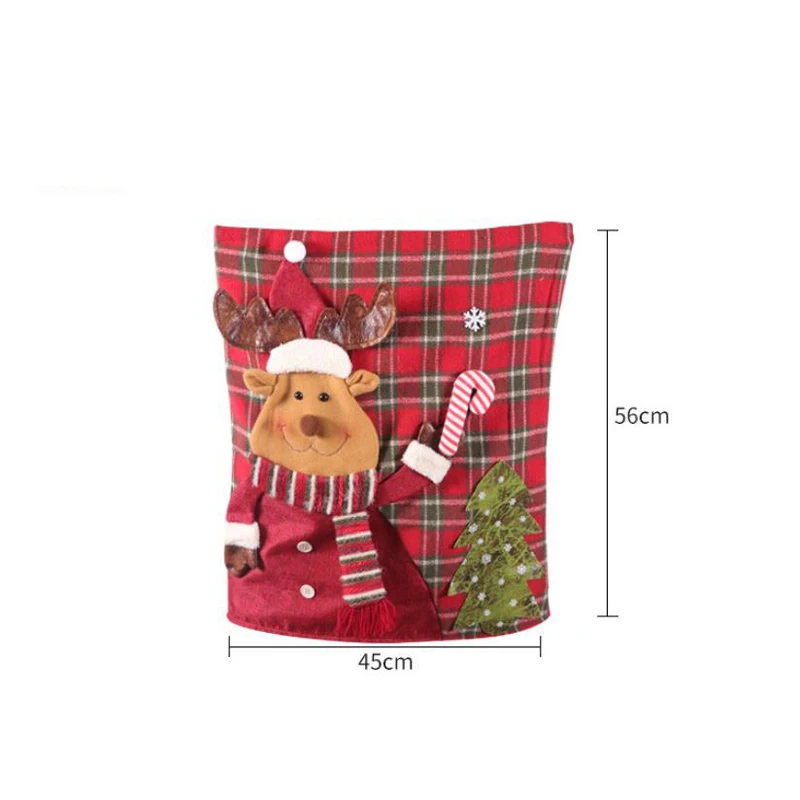 

Christmas Chair Cover Happy Santa Claus Snowman Reindeer Dining Chair Slipcovers Christmas Chair Cover for Home Party Dcor