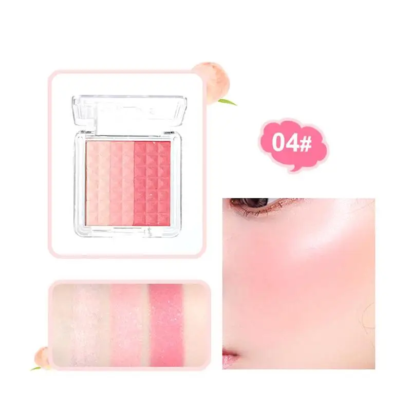 Трехцветные градиентные румяна пудра макияж палитра румян крем рубашка кисть