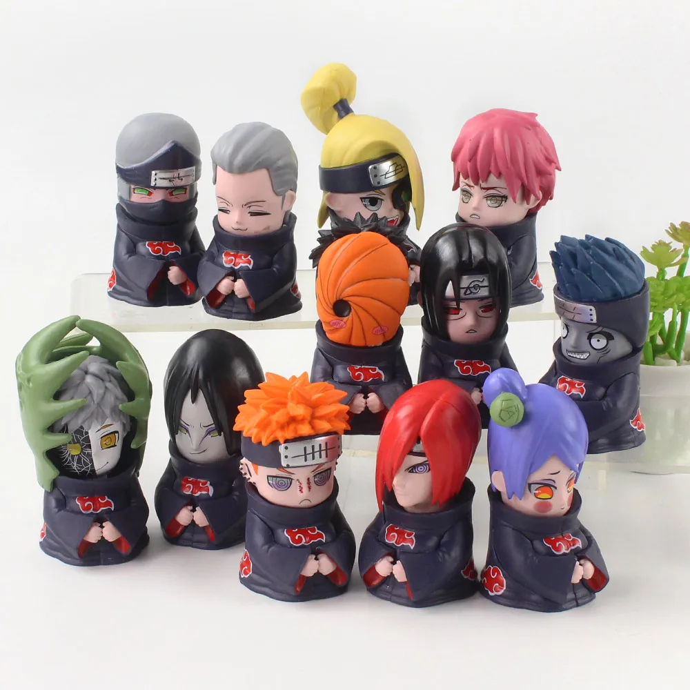 6 шт./компл. Аниме Наруто Q версия Uchiha Itachi Hoshigaki Kisame Pain Orochimaru фигурки из ПВХ игрушки