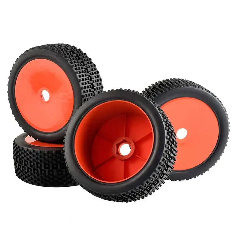 Neum&aacute;ticos de carreras todoterreno HSP 1:8 de 110mm, neum&aacute;ticos de goma suave resistentes al desgaste para coches teledirigidos, piezas de bricolaje, 4 Uds.-1