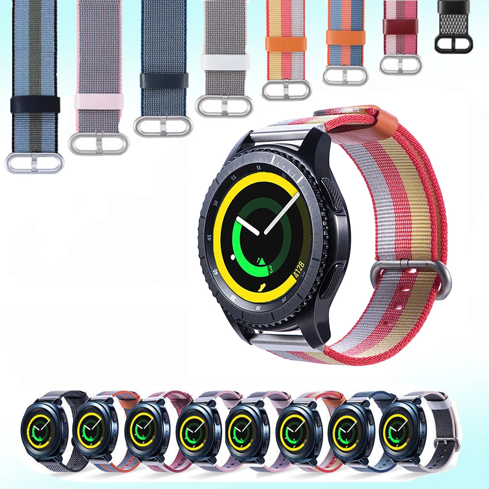 Нейлоновый ремешок для samsung Galaxy Watch 46 мм 42 gear s3 браслет huawei watch GT 2 22 20 часов active 1 44 40
