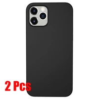 2pcs smartphone matte case for iphone 12 11 pro xs max x xr cover soft tpu for iphone se 2020 8 7 6 6s plus 5 5s shockproof case