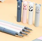 Стираемая шариковая ручка с животными, стержни 0,35 мм, стирающаяся ручка с рисунком милой панды, кошки