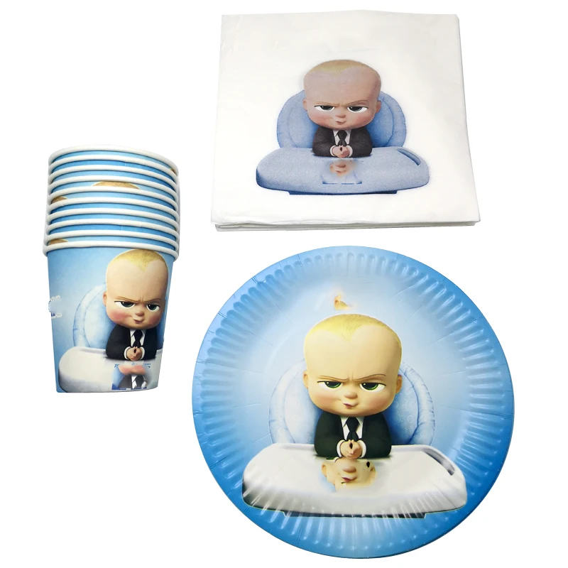 60 шт./лот Baby Shower украшения Evnets чашки таблички Дети Мальчики выступает ребенок