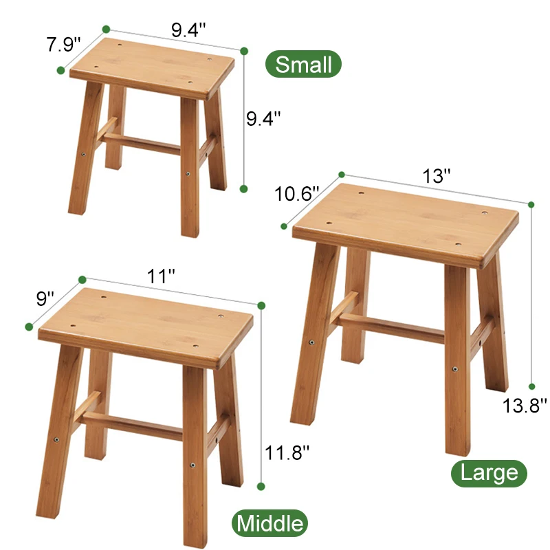 

S/M/L Bamboo Shoe Bench Stool Living Room Home Furniture Ottoman In The Hallway Bench Sofa Tea Table Small Stool Wood Chair