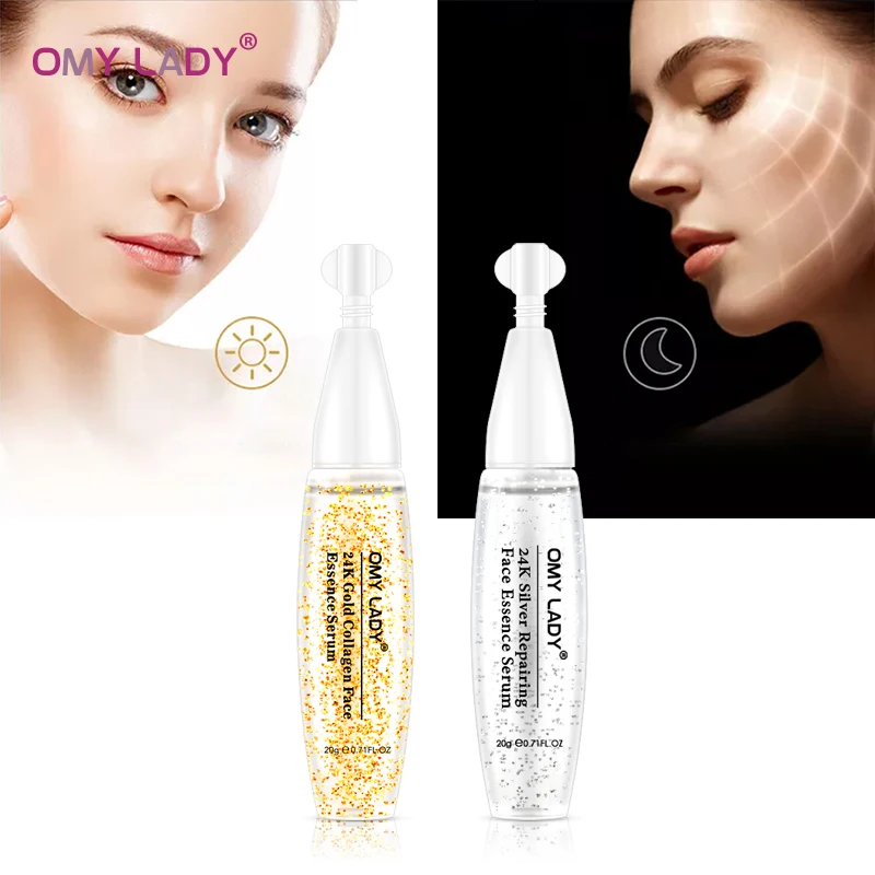 OMY LADY 24K Gold Essence Сыворотка для ухода за лицом против морщин для лица против старения отбеливание коллагена увлажняющий с гиалуроновой кислотой сыворотка