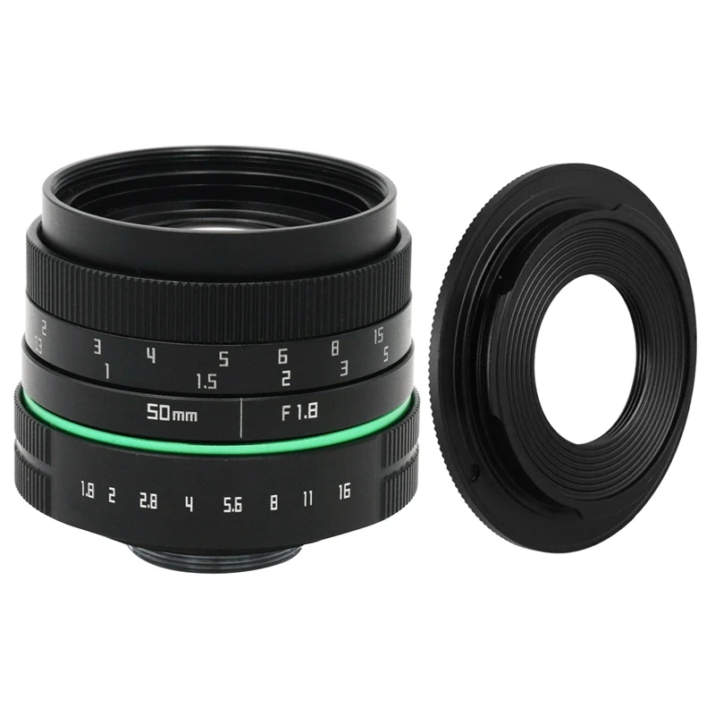 Объектив камеры 50 мм F1.8 APS C CC ТВ кино объектив + EOSM переходное кольцо для Canon Mini
