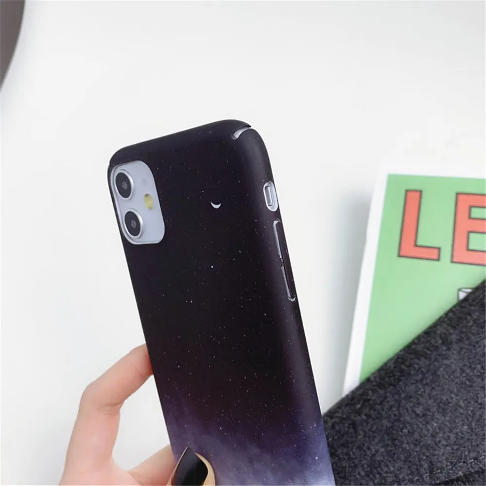 Lovebay пластиковый чехол для телефона для iPhone 11 звездное небо Луна для iPhone 7 8 6 6s Plus 11 Pro X XR XS Max 7 Жесткий PC задняя крышка оболочка