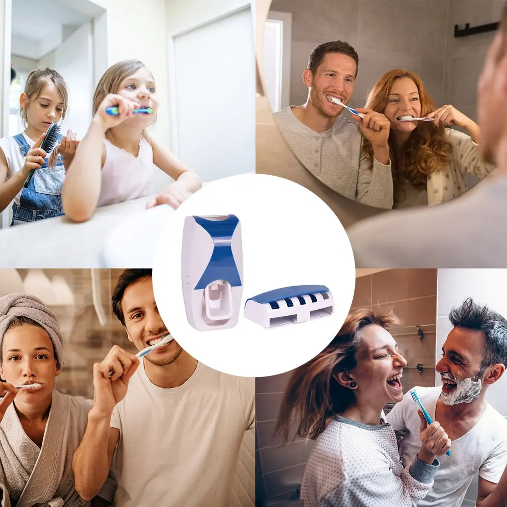 

Автоматический Дозатор зубной пасты настенное крепление пыленепроницаемый настенная подставка для зубных щеток крепление стеллаж для хра...