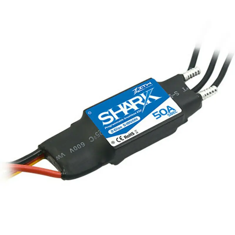 ZTW Shark 50A BEC Waterproof brushless ESC For Boat With Water-cooling System | Игрушки и хобби