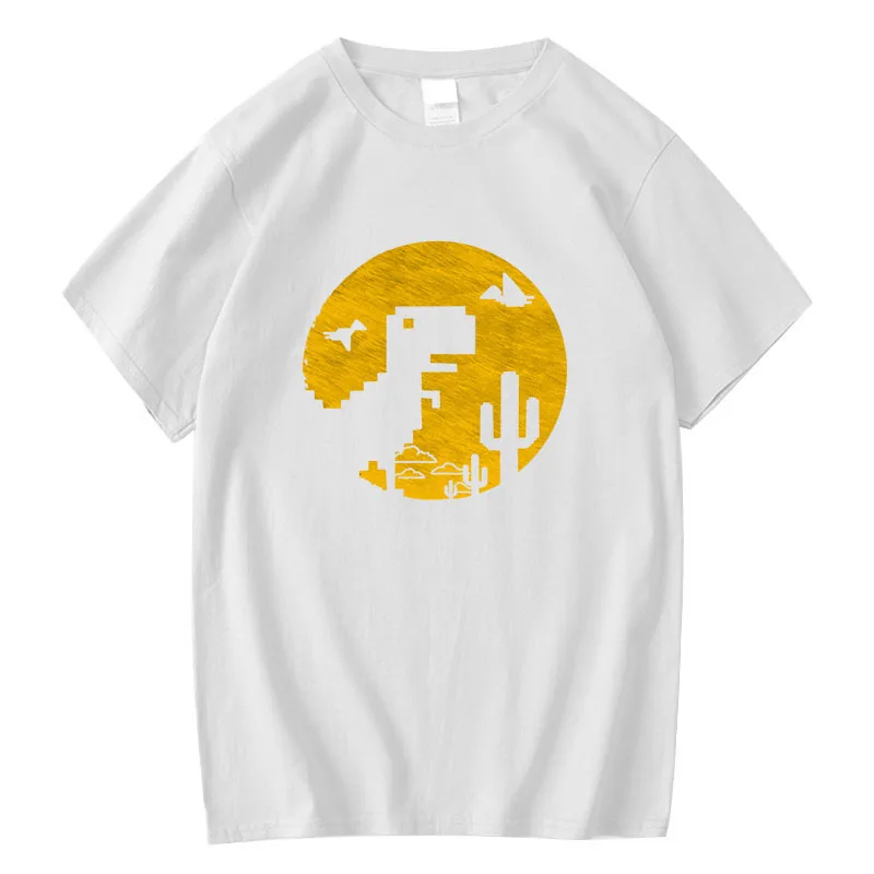 

Men's Streetwear Cool Dinosaur Print T Shirt Casual Loose Men O-neck Male Tee Top
