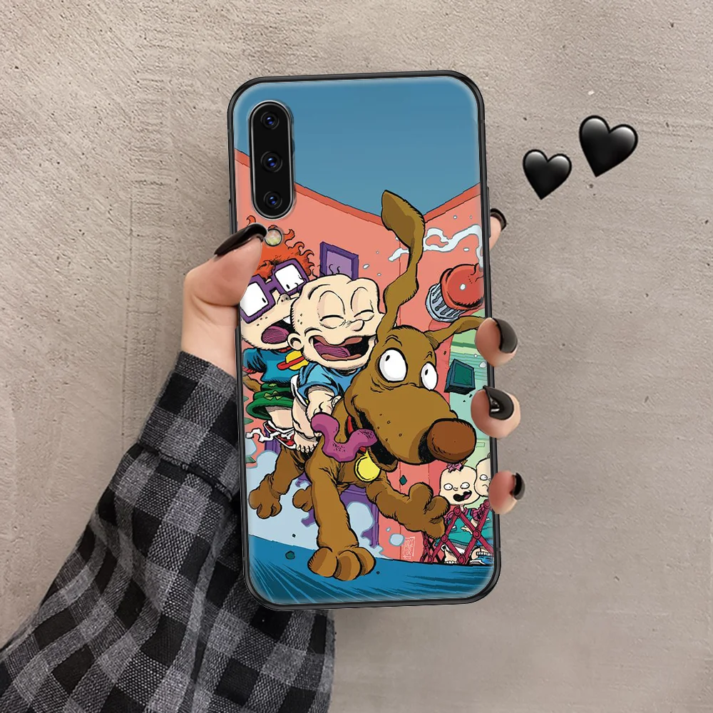 

Rugrat Cartoon Cute Phone case For Samsung Galaxy A 3 5 7 8 10 20 21 30 40 50 51 70 71 E S 2016 2018 4G black painting Etui
