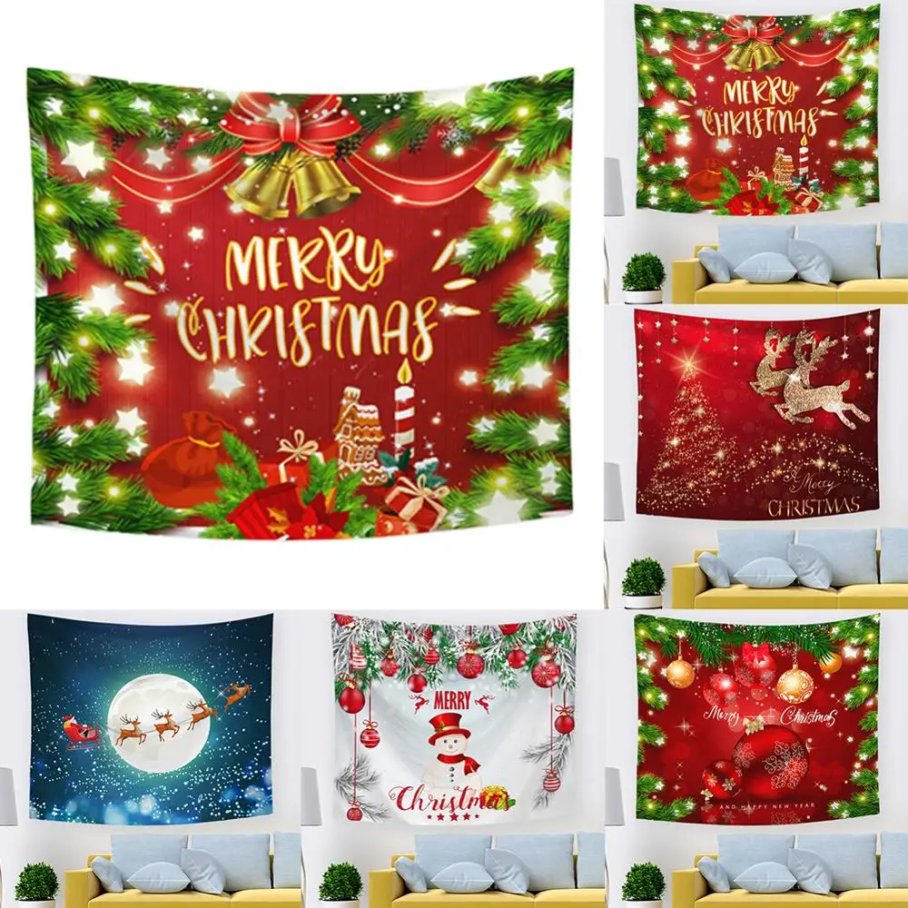 Рождественские вертикальные Семейные гобелены декоративные фоновые ткани