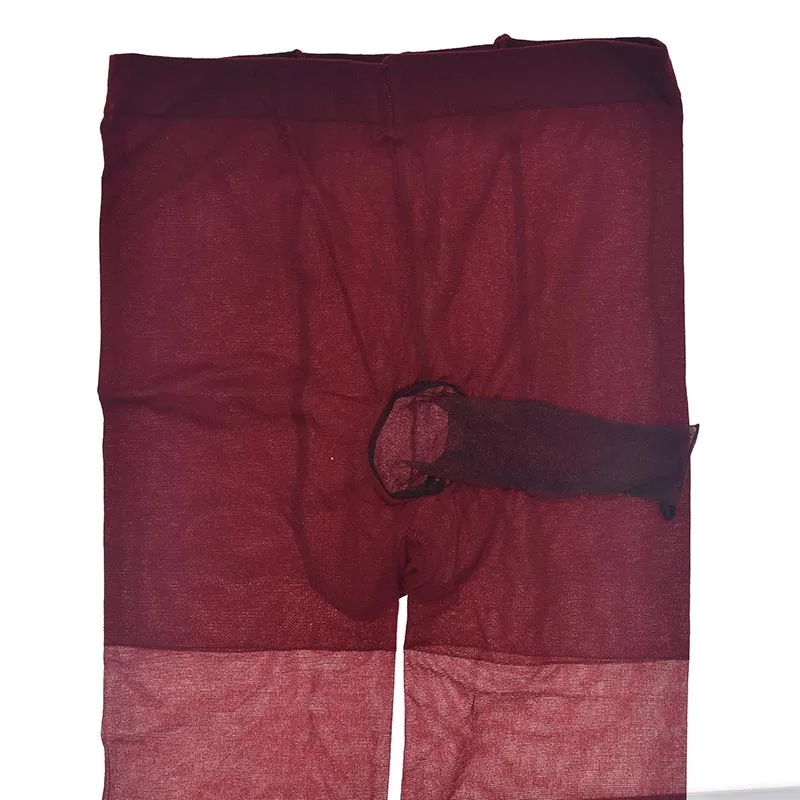 36Burgundy Женские и мужские облегающие колготки с мешочком для пениса, сексуальные прозрачные колготки, соблазнительные колготки, фетиш одежда, дышащие колготки - Цвет: 36Burgundy