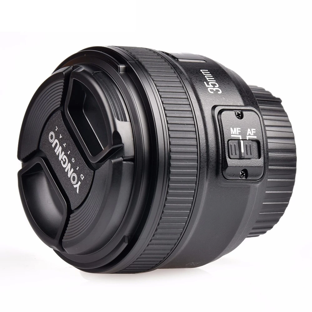 YONGNUO YN 35 мм F2 объектив камеры для Nikon Canon EOS YN35MM объективы AF MF широкоугольный 600D 60D 5DII