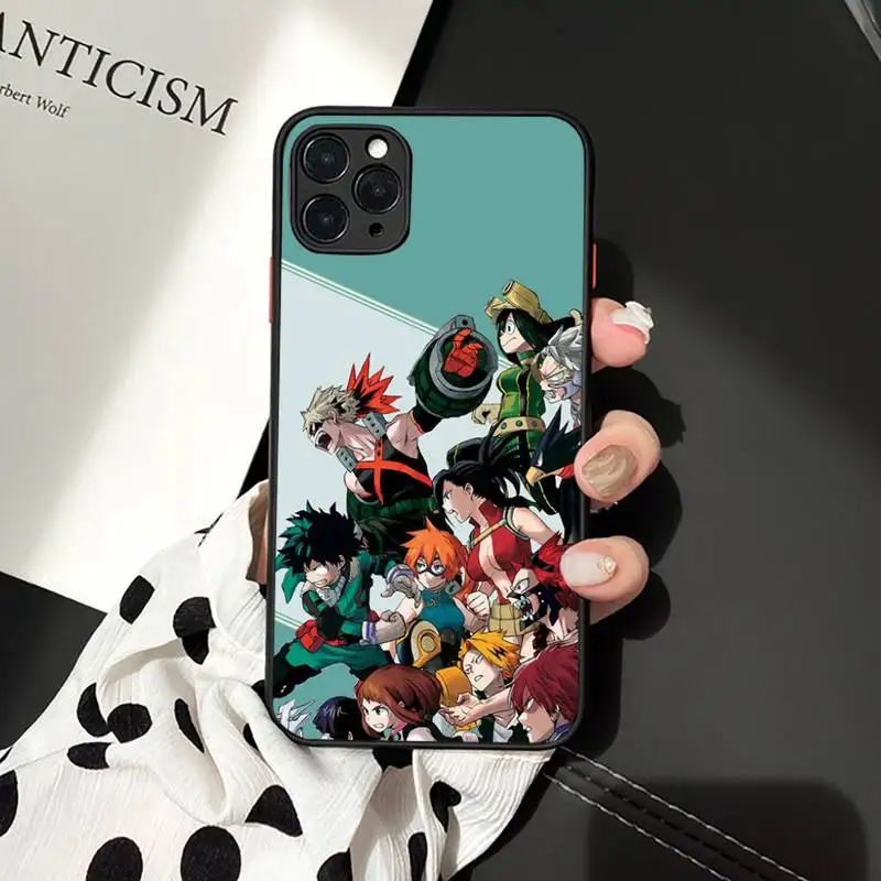 

My hero academia Phone Case matte transparent For iphone 7 8 11 12 plus mini x xs xr pro max cover