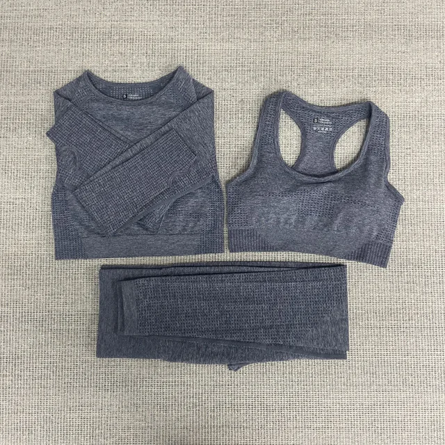 

1/2/3 pcs Seamless Yoga Suit Workout Clothes Gym for Women Breathable Leggings Sportwear Woman Yoga Set Sport Fitness top