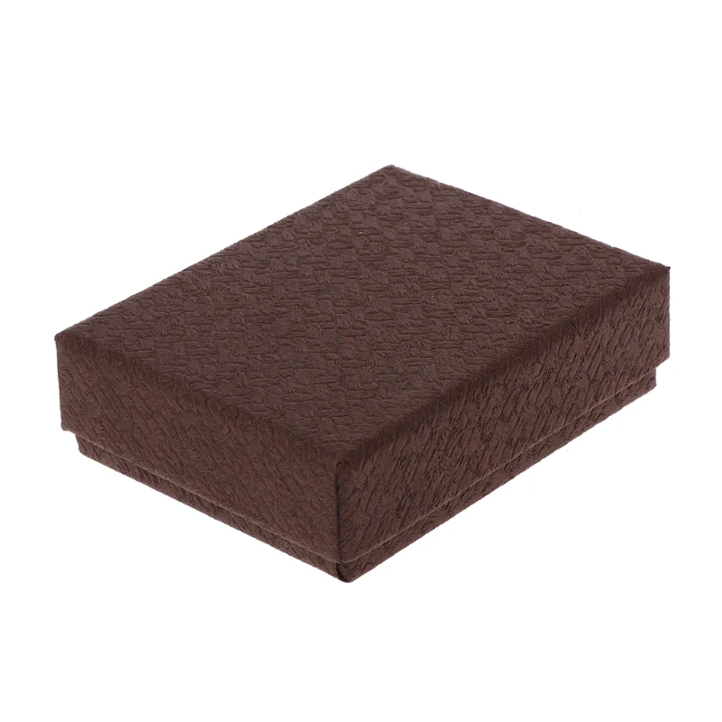 

Kraft Paper Square Gift Boxes Jewelry Packaging For Earrings Necklaces Bracelets 85LB