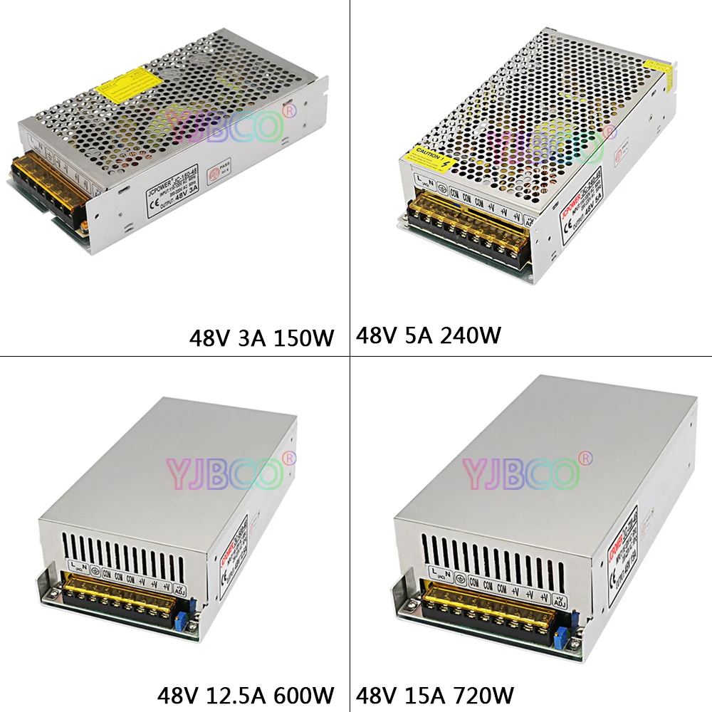 

DC48V Regulated Switching Power Supply 3A/5A/7.5/10A/12.5A/15A Swich Driver Transformer D48v For LED Strip Light CNC
