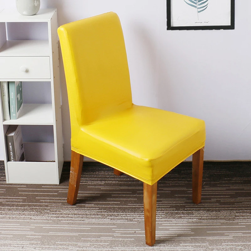 

Waterproof Chair Covers Stretch PU Leather High Back Living Room Chair Cover Dust-Proof Seat Case Furniture Protector