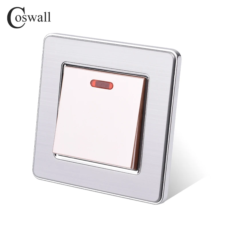 COSWALL 20A роскошный переключатель с неоновым индикатором высокой мощности кухонный водонагреватель вкл/выкл настенный выключатель Кондиционер Переключатель