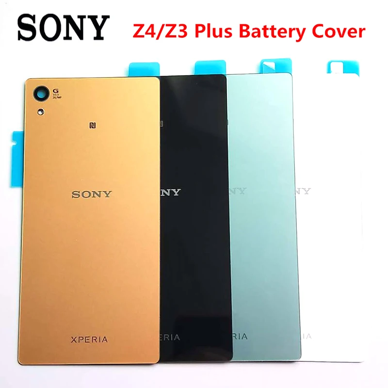 Оригинальный sony Z4 стеклянный корпус Замена для Xperia Z3 Plus E6553 E6533 Задняя крышка