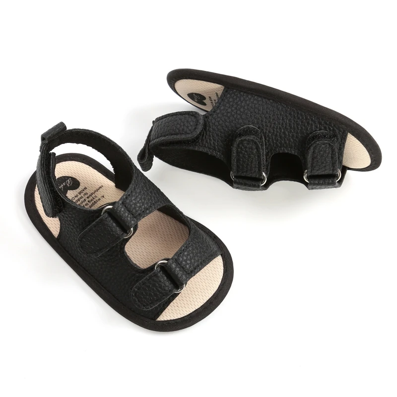 

2021 Toddler Newborn Baby Girls Boys Cute Fashion Sandals Summer Soft Sole Leather Non-Slip First Walkers 0-18M