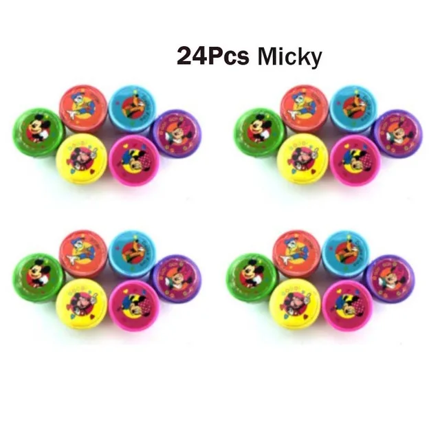 4 x 6Pcs Micky 24 шт самозаправляемые чернильные штампы, детские товары для вечеринок, подарки на день рождения, игрушки для мальчиков и девочек, Goody Bag, наполнители для пиньяты, рождественский подарок - Цвет: 4 x 6Pcs Micky