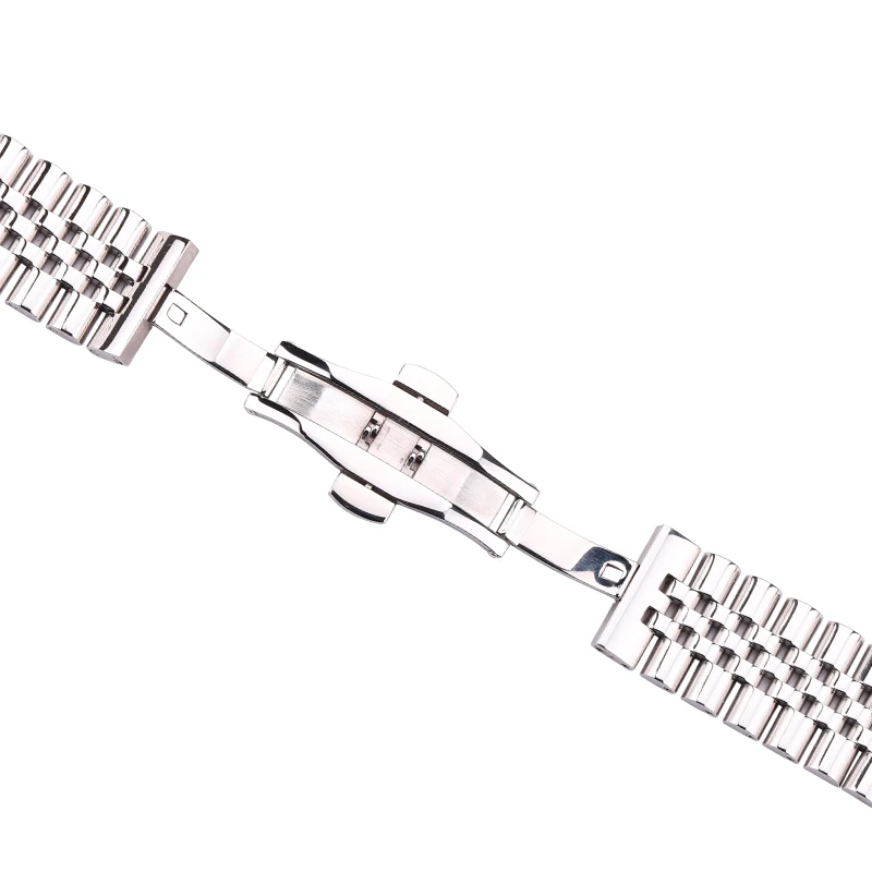 Stainless Steel Watchbands Silver Polished 16 18 19  20 21 22mm Metal Watch Bracelet Strap Accessories