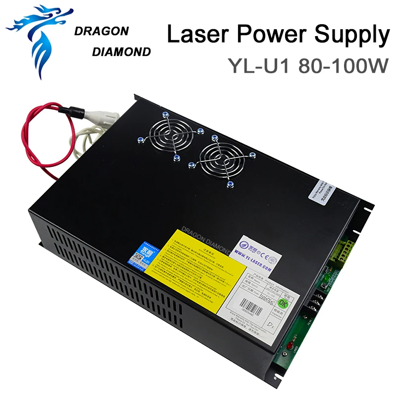 DRAGON DIAMOND YL-U1 100 Вт лазерный источник питания Yongli для 80 Вт-100 CO2 лазерная трубка |