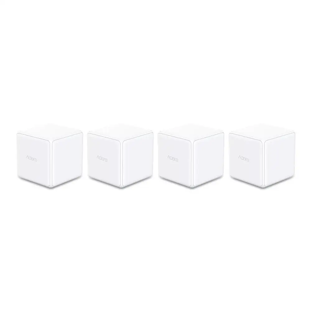 Cube Sensor 4 Pcs Xiaomi Mijia Aqara магический куб контроллер Zigbee версия управляется шестью мерами умный дом устройство работает через приложение mijia Home подключение - Цвет: Cube Sensor 4 Pcs