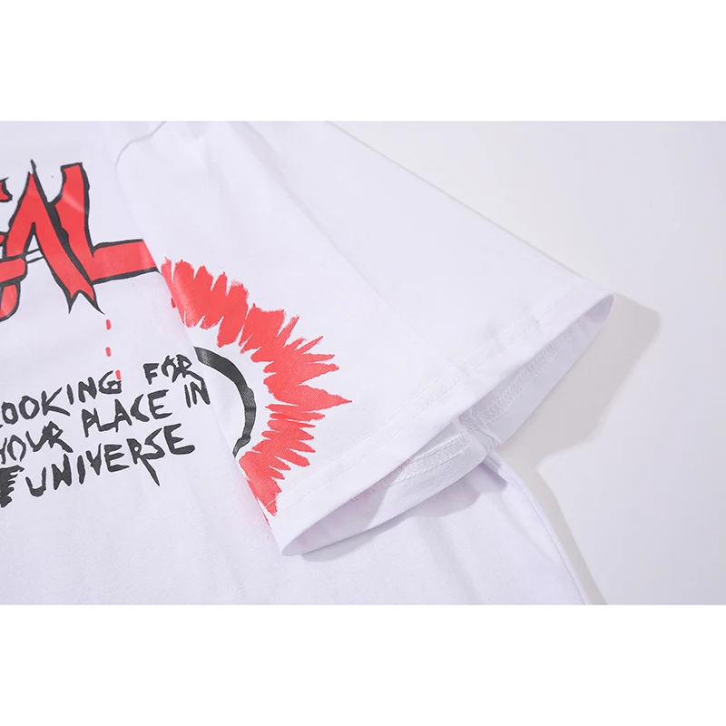 Футболка мужская с принтом пламени Повседневная модная уличная одежда в стиле