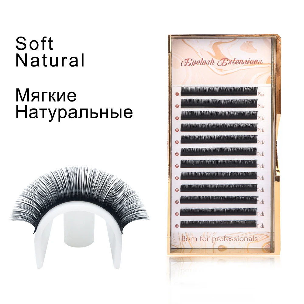 Korea Silk Mink Russian Volume Eyelash Extensions - Soft & Natural Handmade Individual Eye Lashes, 12 Lines per Tray. image 3