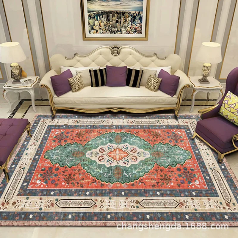 Ковер в европейском стиле искусственный напольный коврик диван домашний