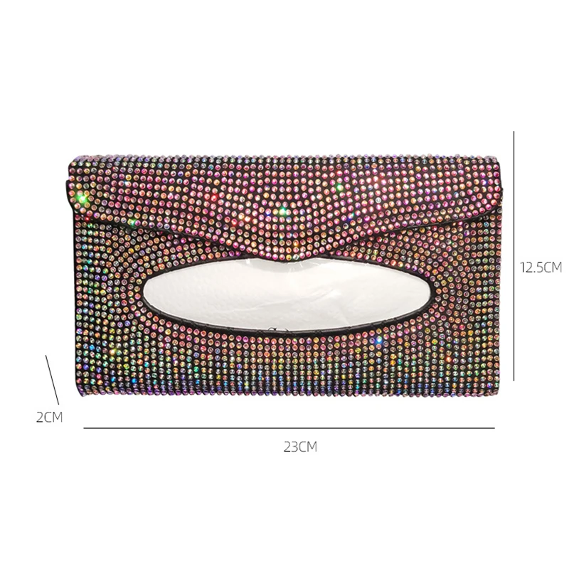 Стразы коробка для салфеток автомобильный солнцезащитный козырек прозрачный