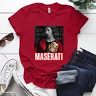 Футболка женская с принтом La Casa De Papel, рубашка с коротким рукавом, топ из сериала Испании, большие размеры, на лето