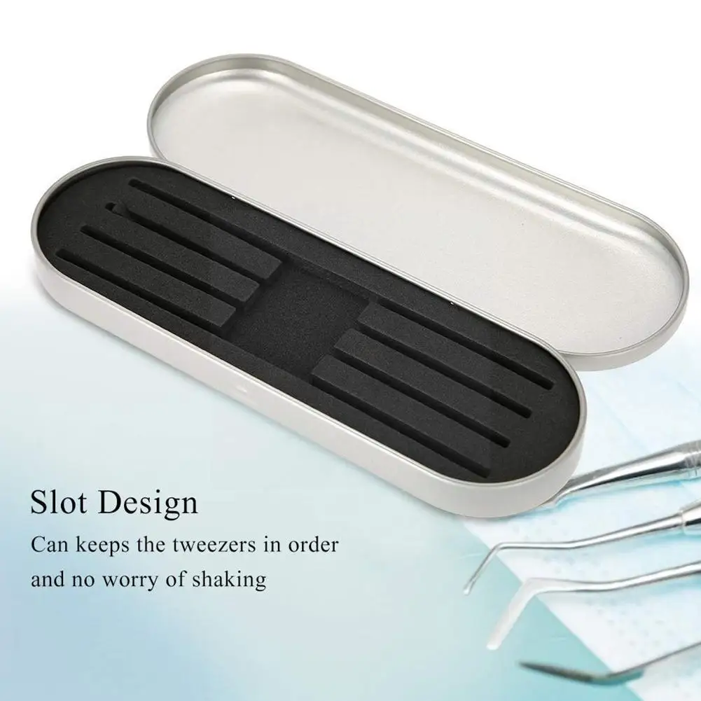 

Grafting Eyelash Tweezers Storage Box Beautiful Eyelash Tweezers Tinplate Planting Flowering Box Protective Clip Kit D6N3