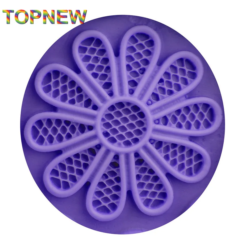 Качественные силиконовые кружевные формы в виде подсолнуха для торта