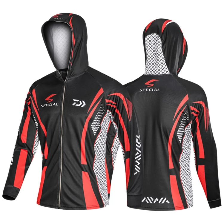 Мужская одежда для рыбалки Daiwa куртка с длинным рукавом и капюшоном